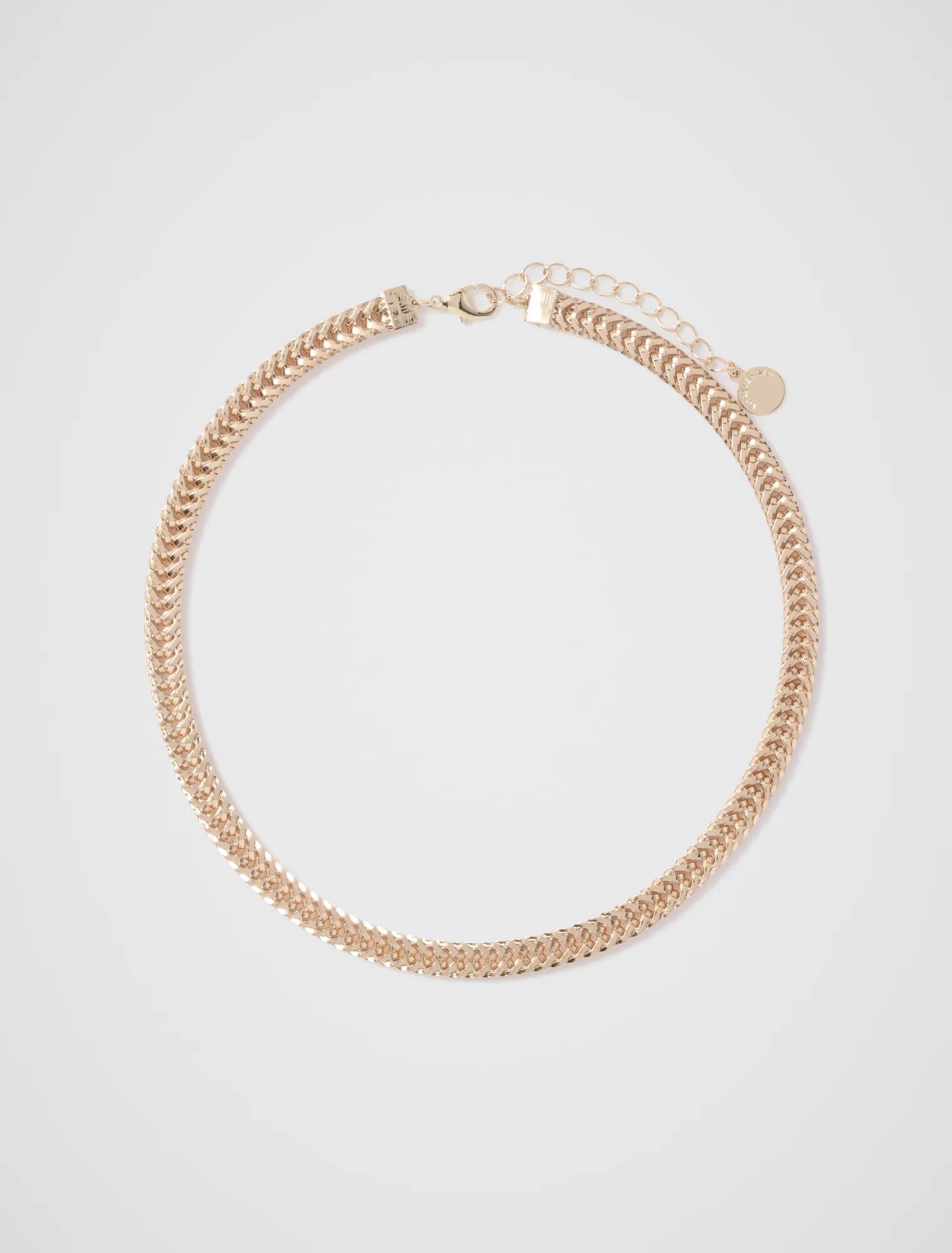 Amaya Chunky Link Necklace Gold_mannequin