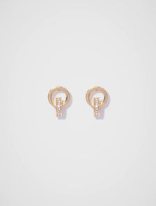 Jasmine Double Hoop Small Earrings Gold/Crystal_mannequin