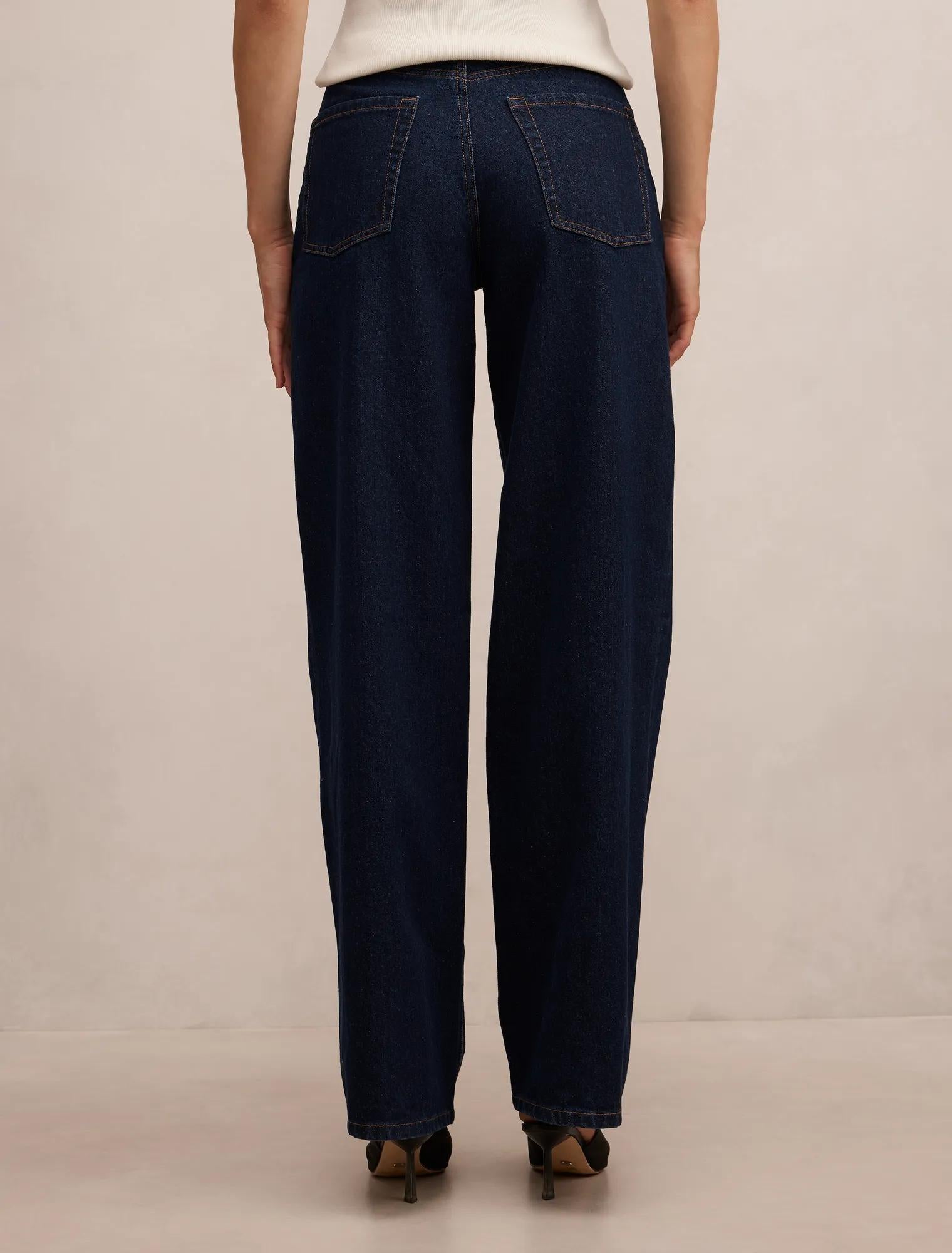 Yasmin Slim Wide Leg Jean Dark Wash