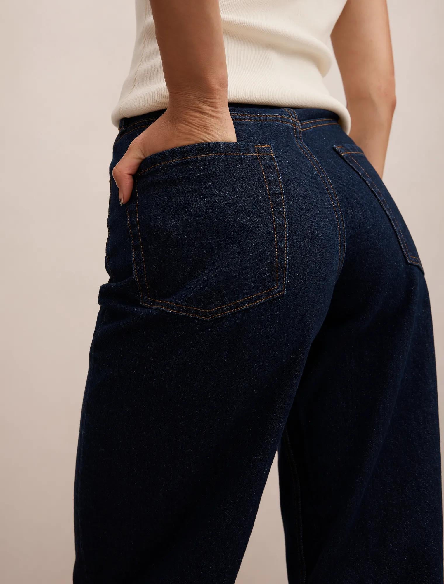 Yasmin Slim Wide Leg Jean Dark Wash
