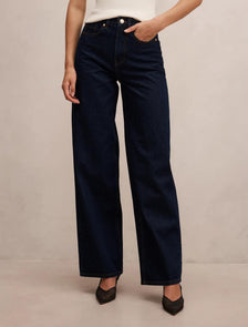 Yasmin Slim Wide Leg Jean Dark Wash