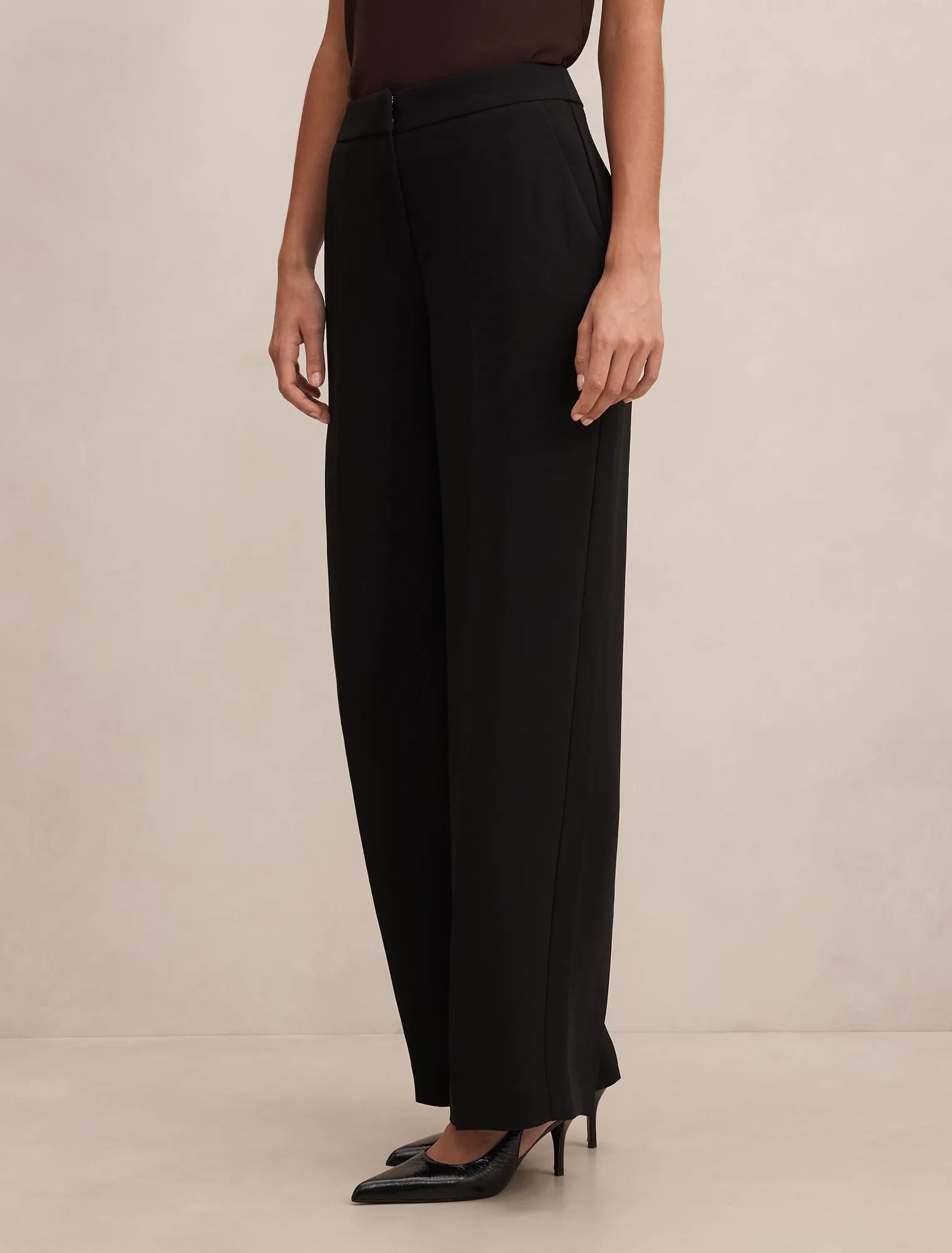 Dani Tailored Straight Leg Pants Black