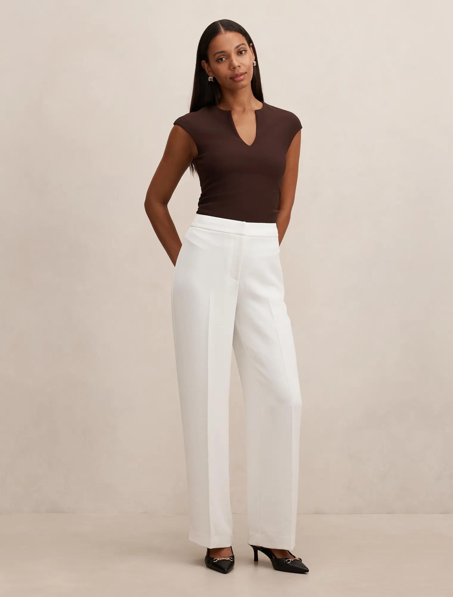 Dani Straight Leg Pants Porcelain