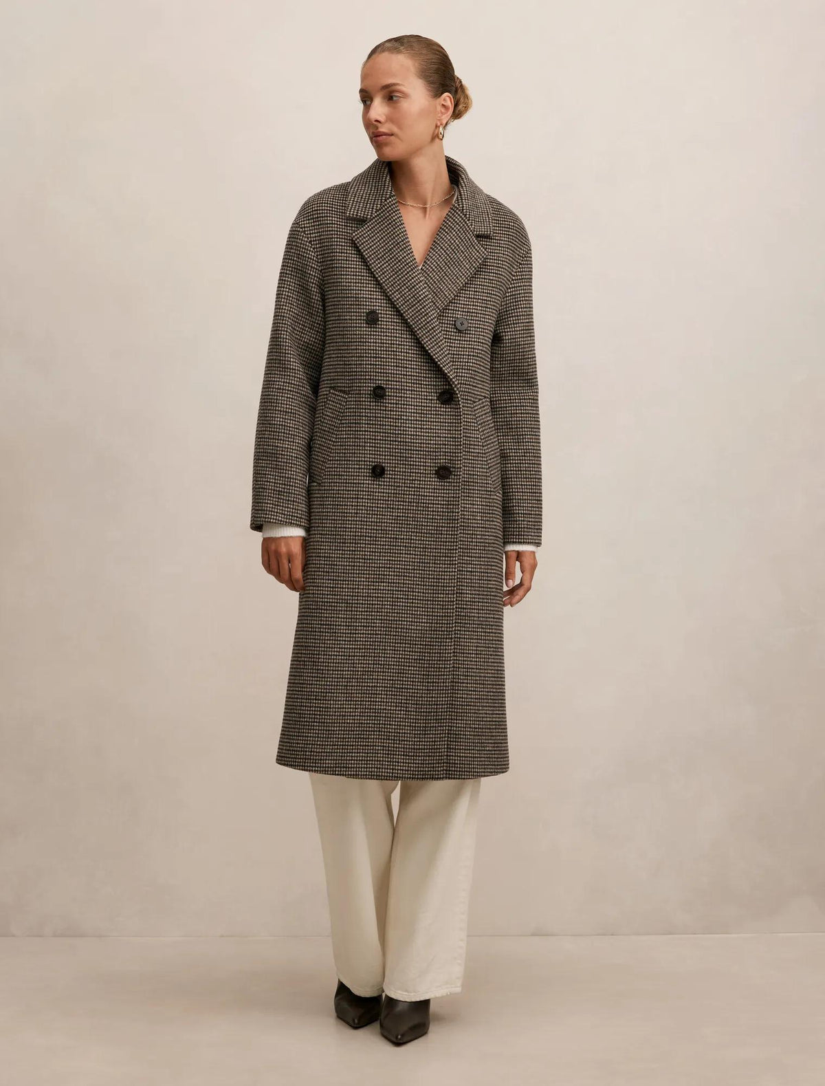 Blair Check Coat Winter Brown Check