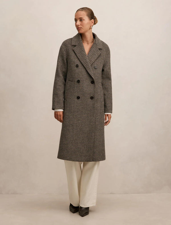 Blair Check Coat Winter Brown Check