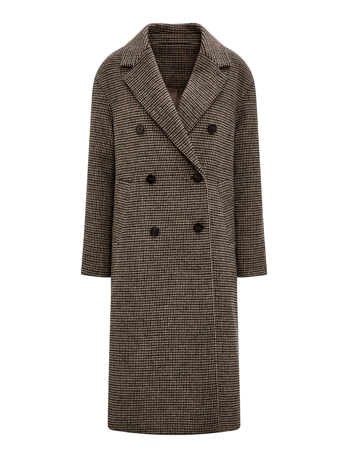 Blair Check Coat Winter Brown Check_mannequin