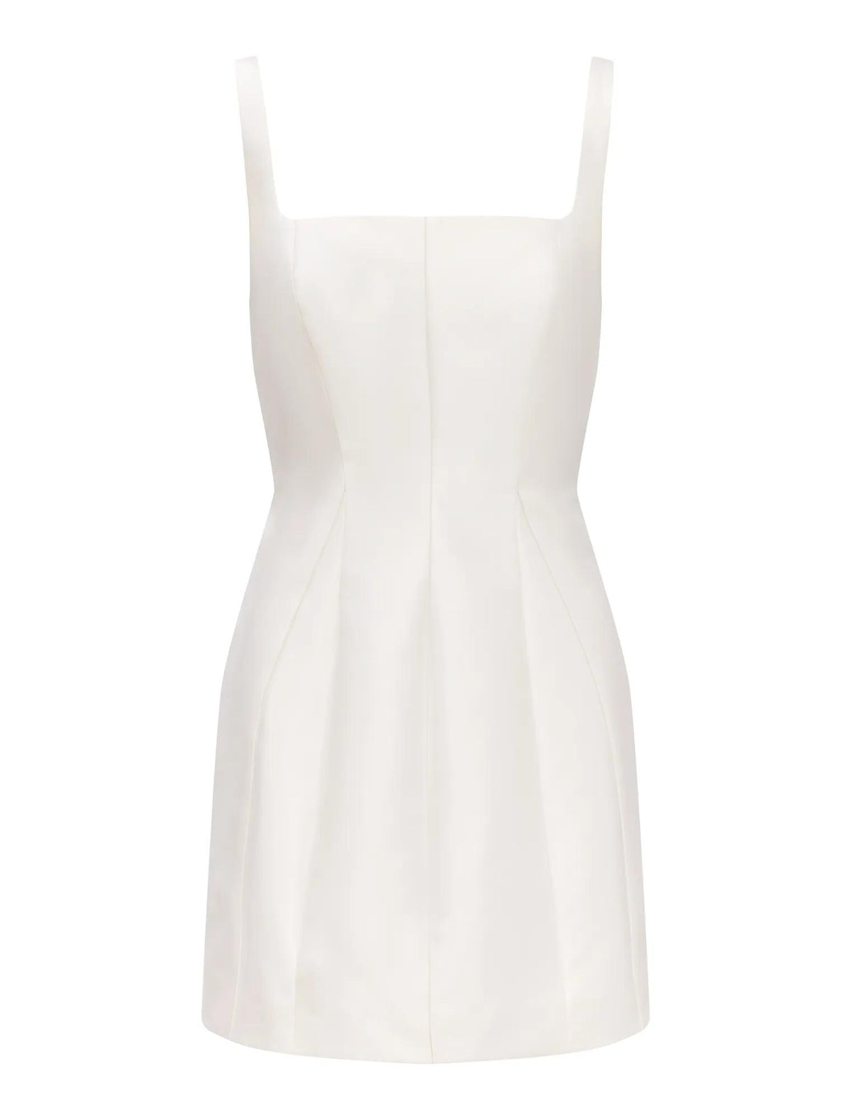 Kaitlyn Structured Satin Mini Dress Porcelain_mannequin