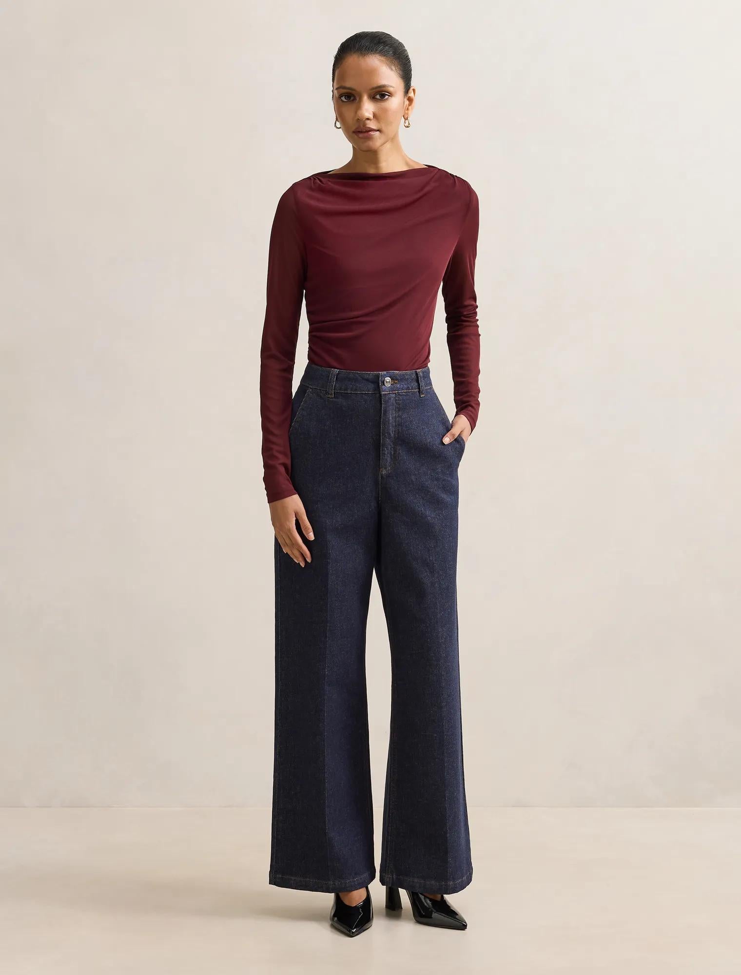 Harper Petite Denim Pant Dark Wash