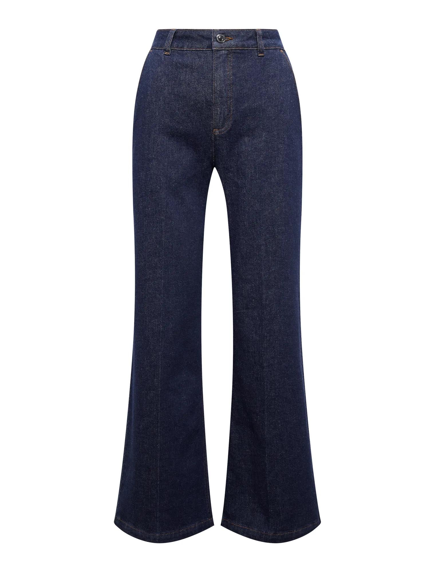 Harper Petite Denim Pant Dark Wash_mannequin