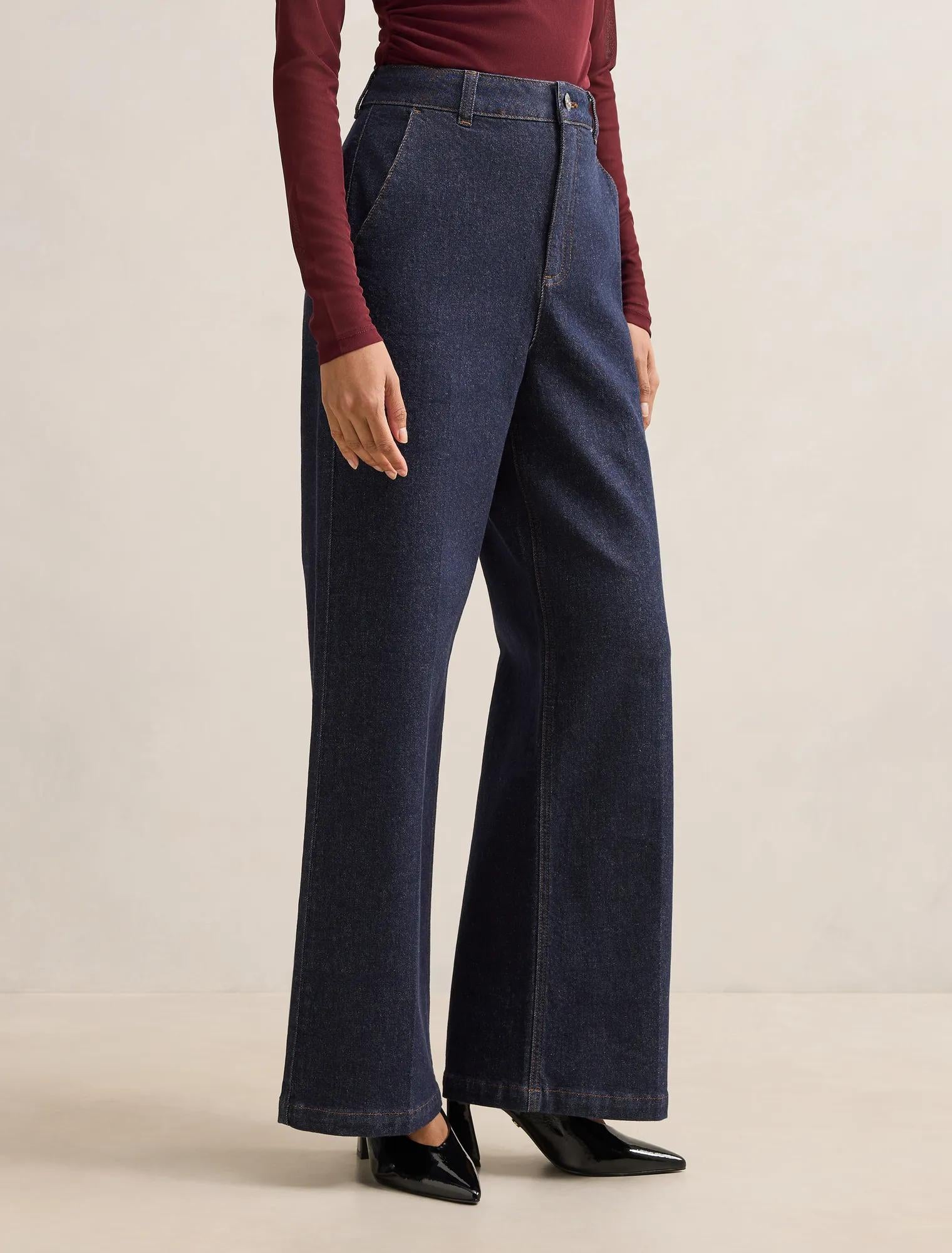 Harper Petite Denim Pant Dark Wash