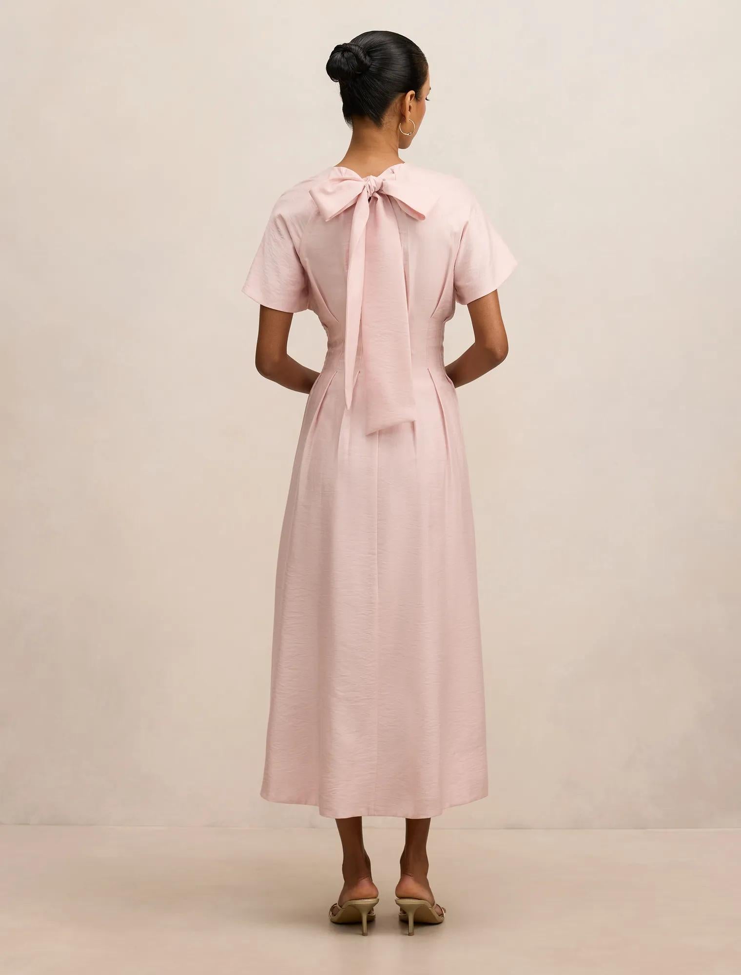 Everly Petite Seam Detail Midi Mauve Chalk