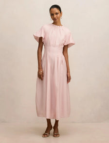 Everly Petite Seam Detail Midi Mauve Chalk