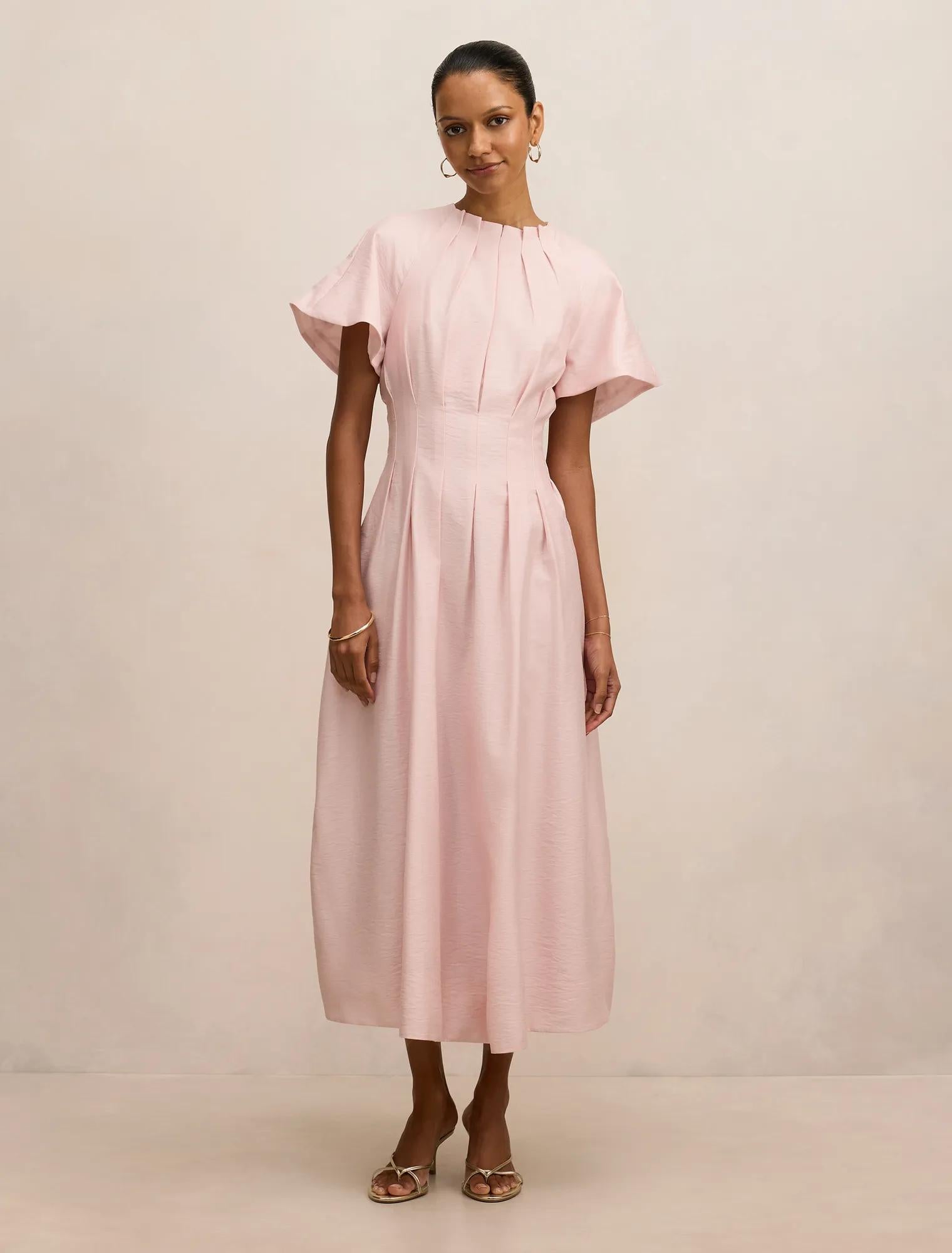 Everly Petite Seam Detail Midi Mauve Chalk