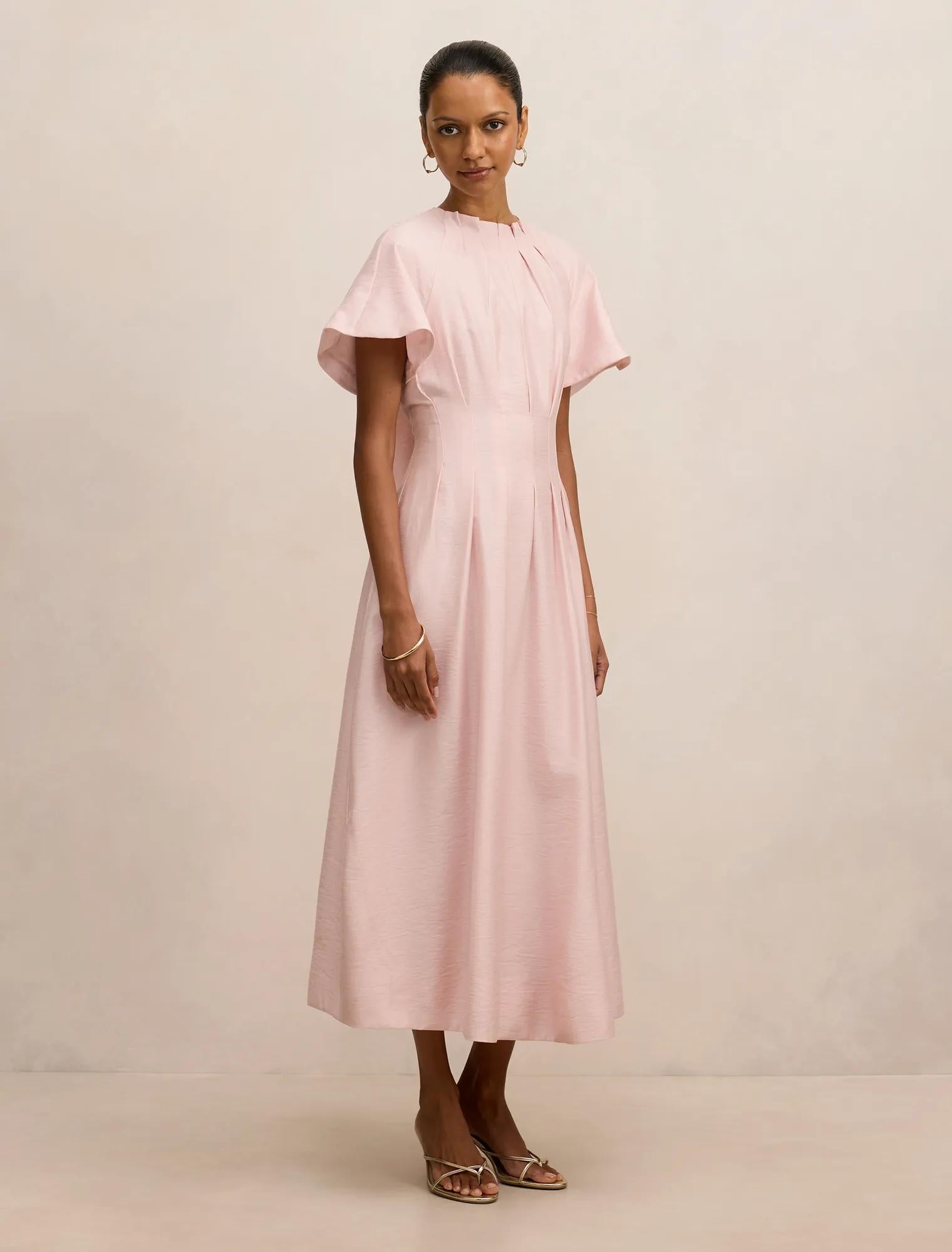 Everly Petite Seam Detail Midi Mauve Chalk