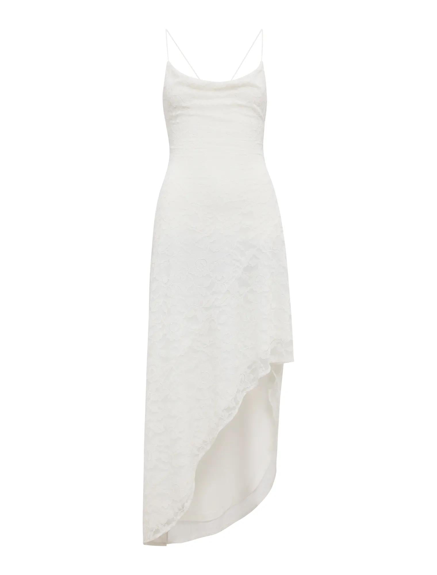 Desiree Lace Asym Dress White_mannequin