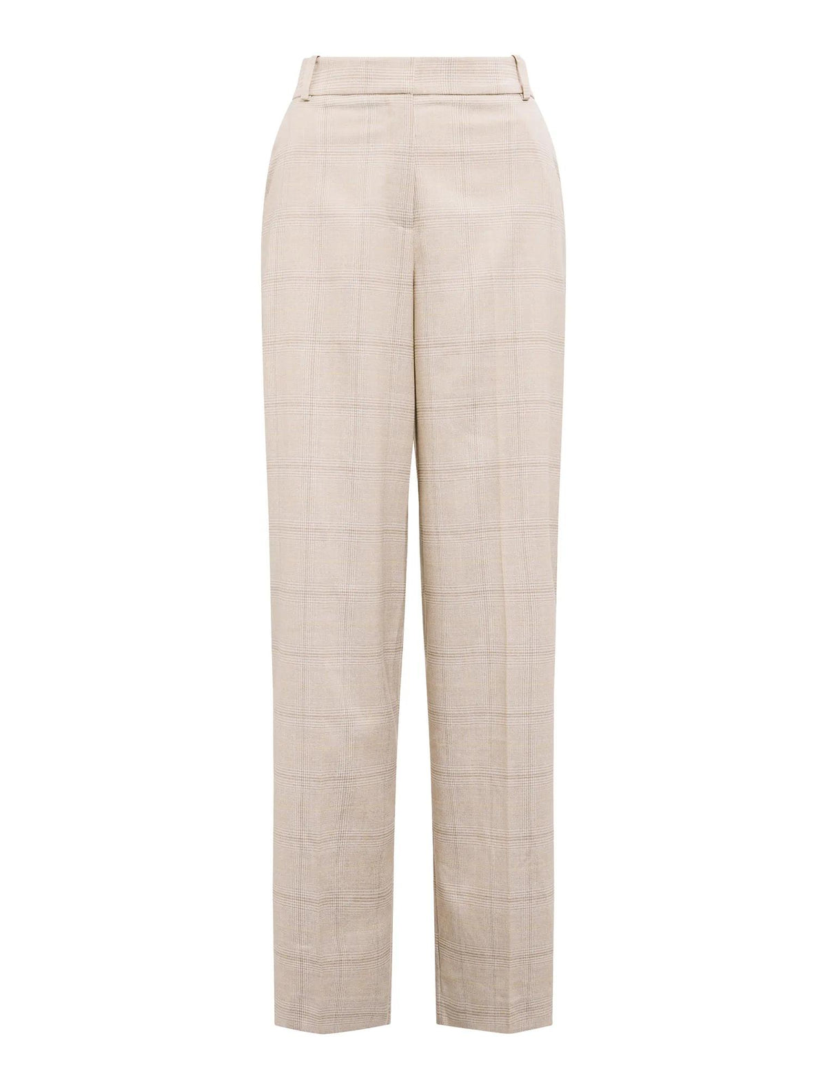 Lottie Check Wide Leg Pants Beige Check Suit_mannequin