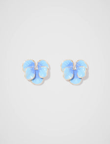 Isobel Pretty Flower Earring Blue_mannequin