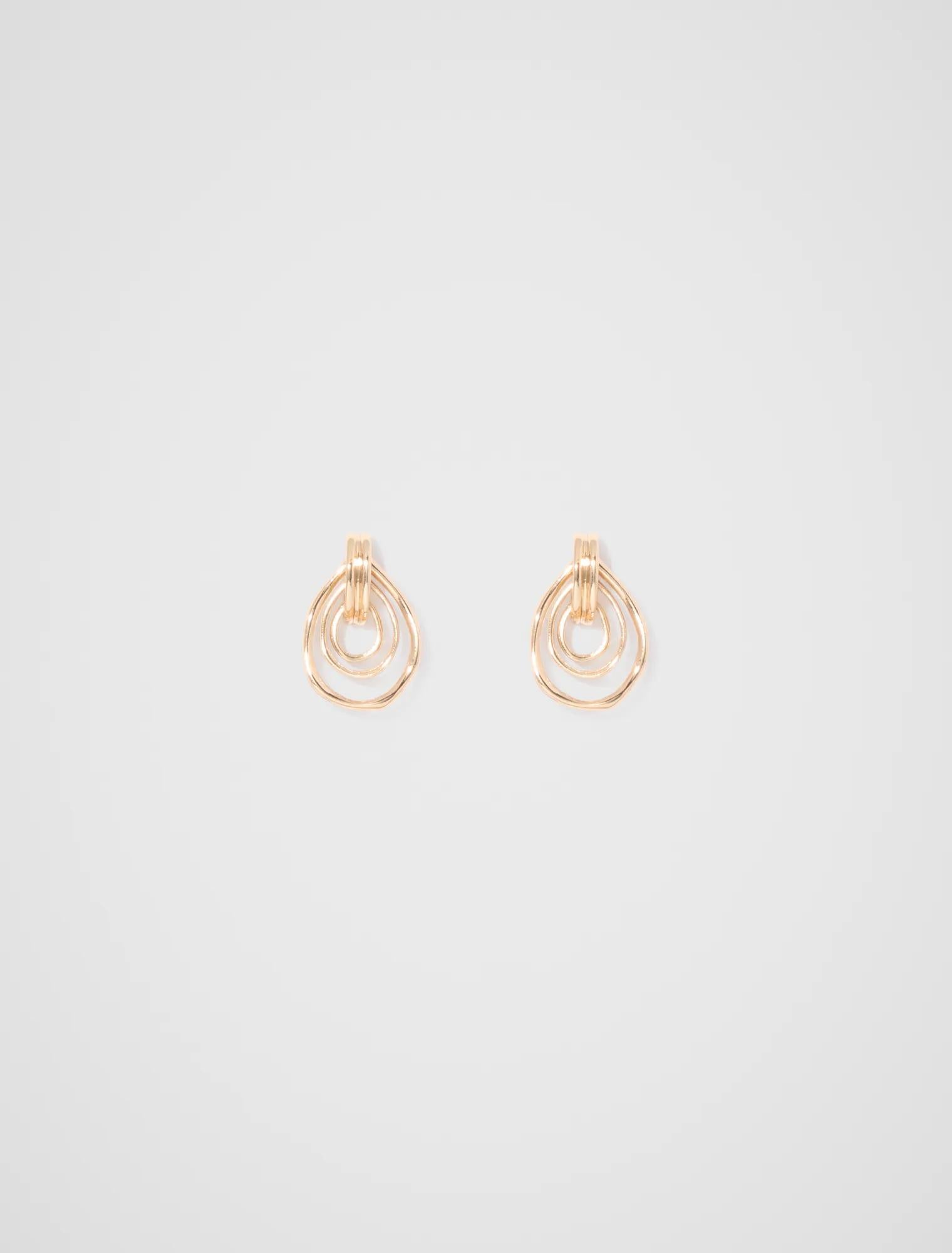 Olivia Organic Loop Earring Gold_mannequin