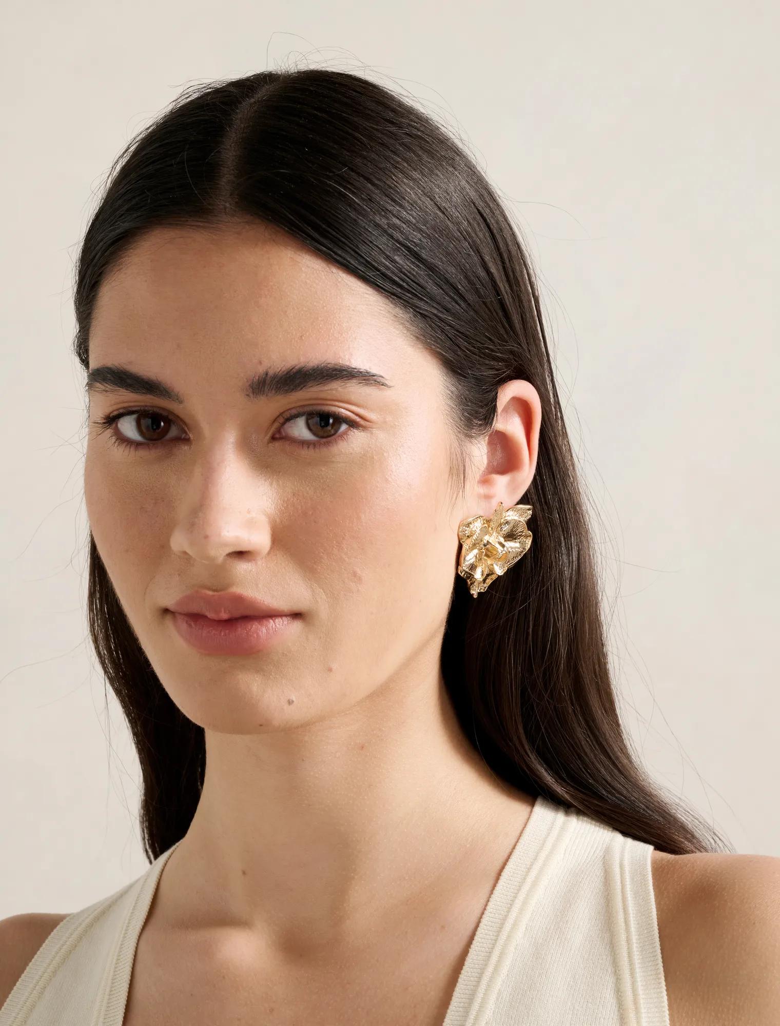 Signature Pru Petal Earring Gold