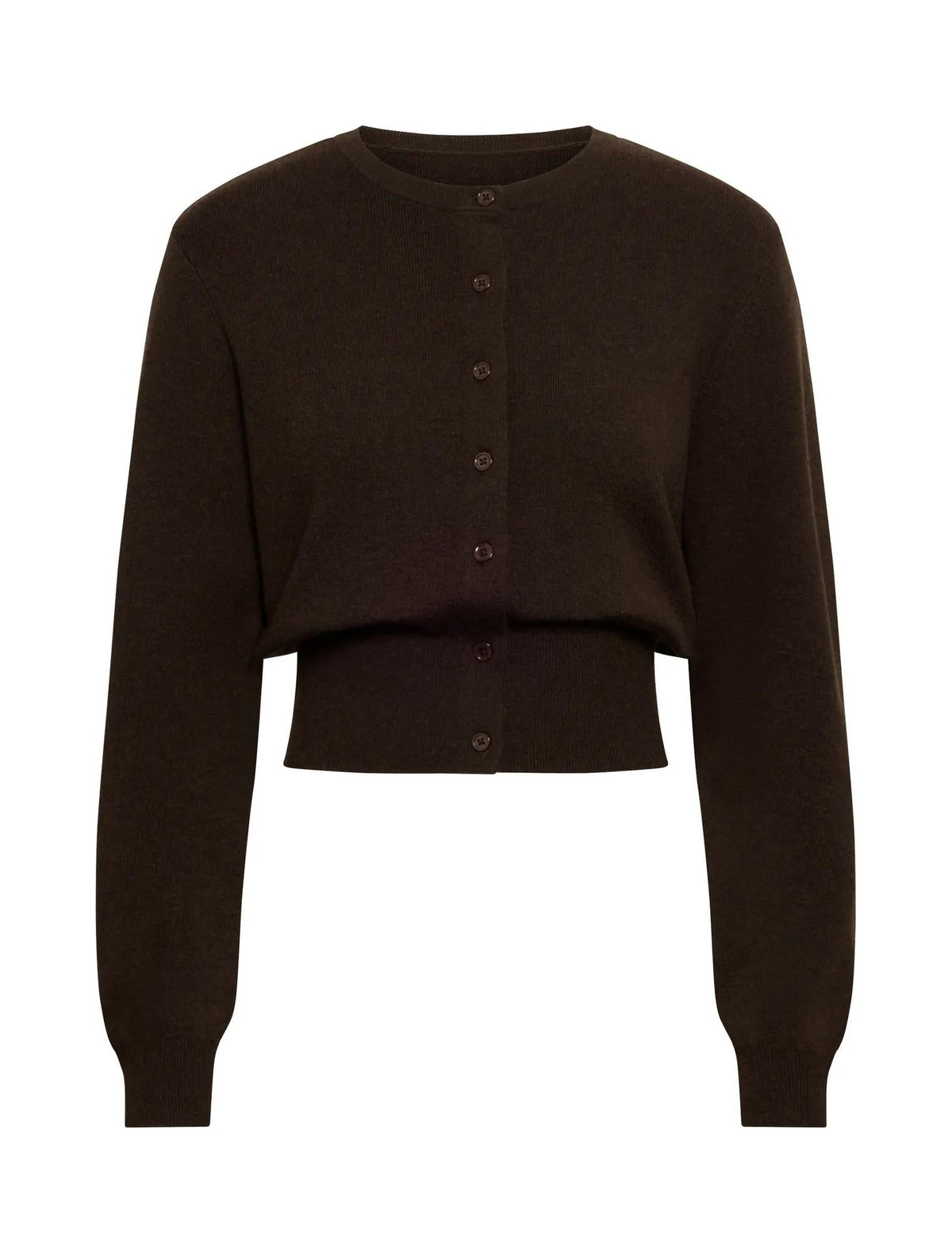 Poppy Cinched Waist Cardigan Chocolate