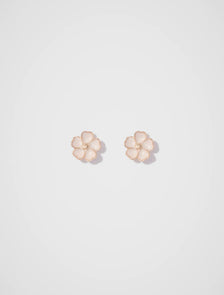 Florence Flower Stud Earrings Ivory/Gold_mannequin