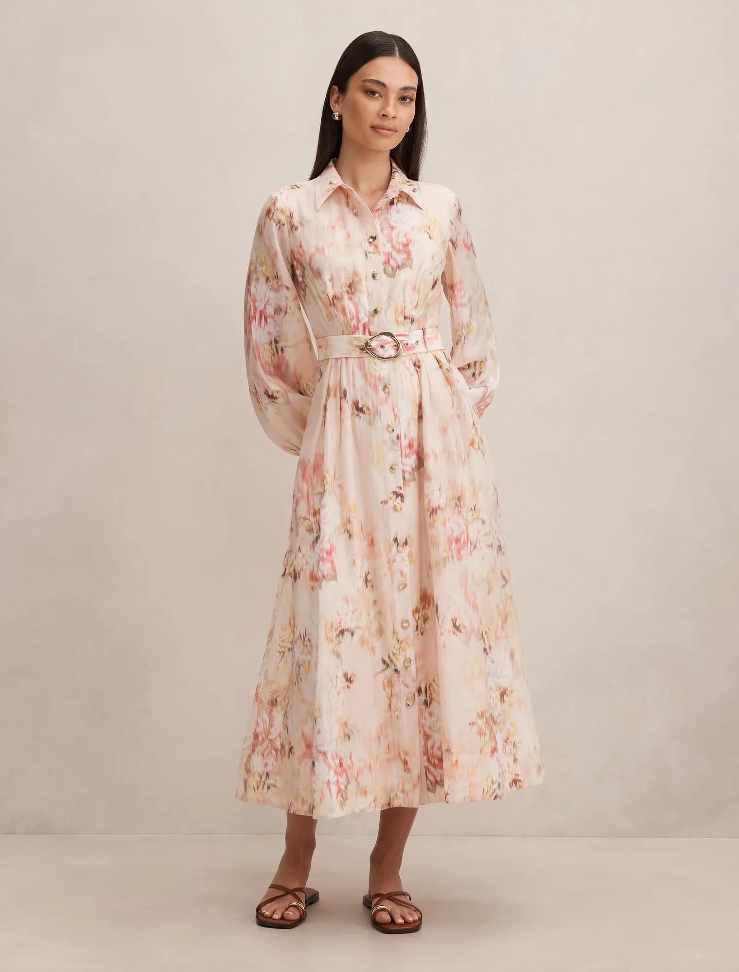 Terese Printed Shirt Dress Wynora Floral