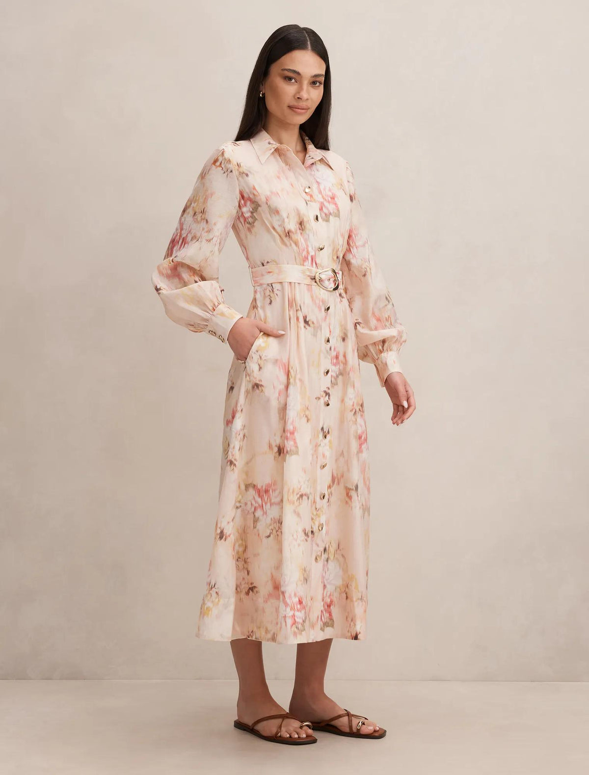 Terese Printed Shirt Dress Wynora Floral