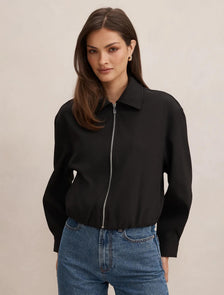 Alexia Top Collar Jacket Black