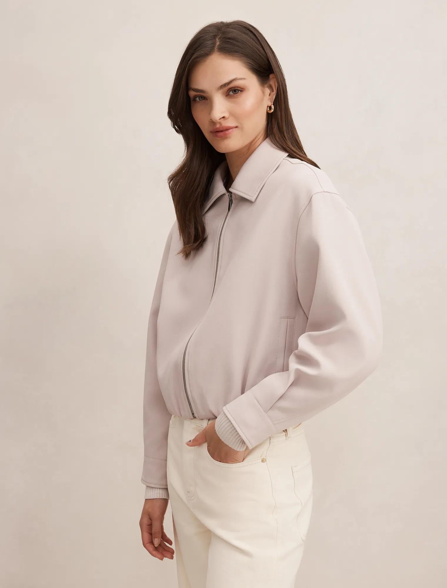 Alexia Top Collar Jacket Almond Milk