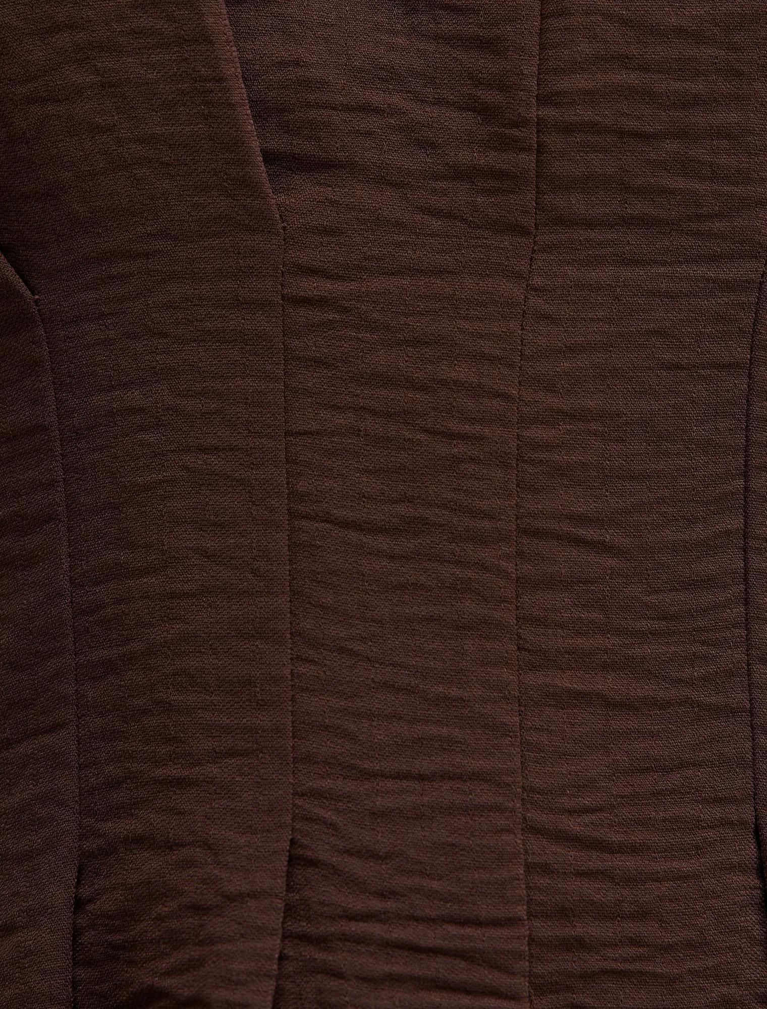 Wren Pleat Detail Top Chocolate