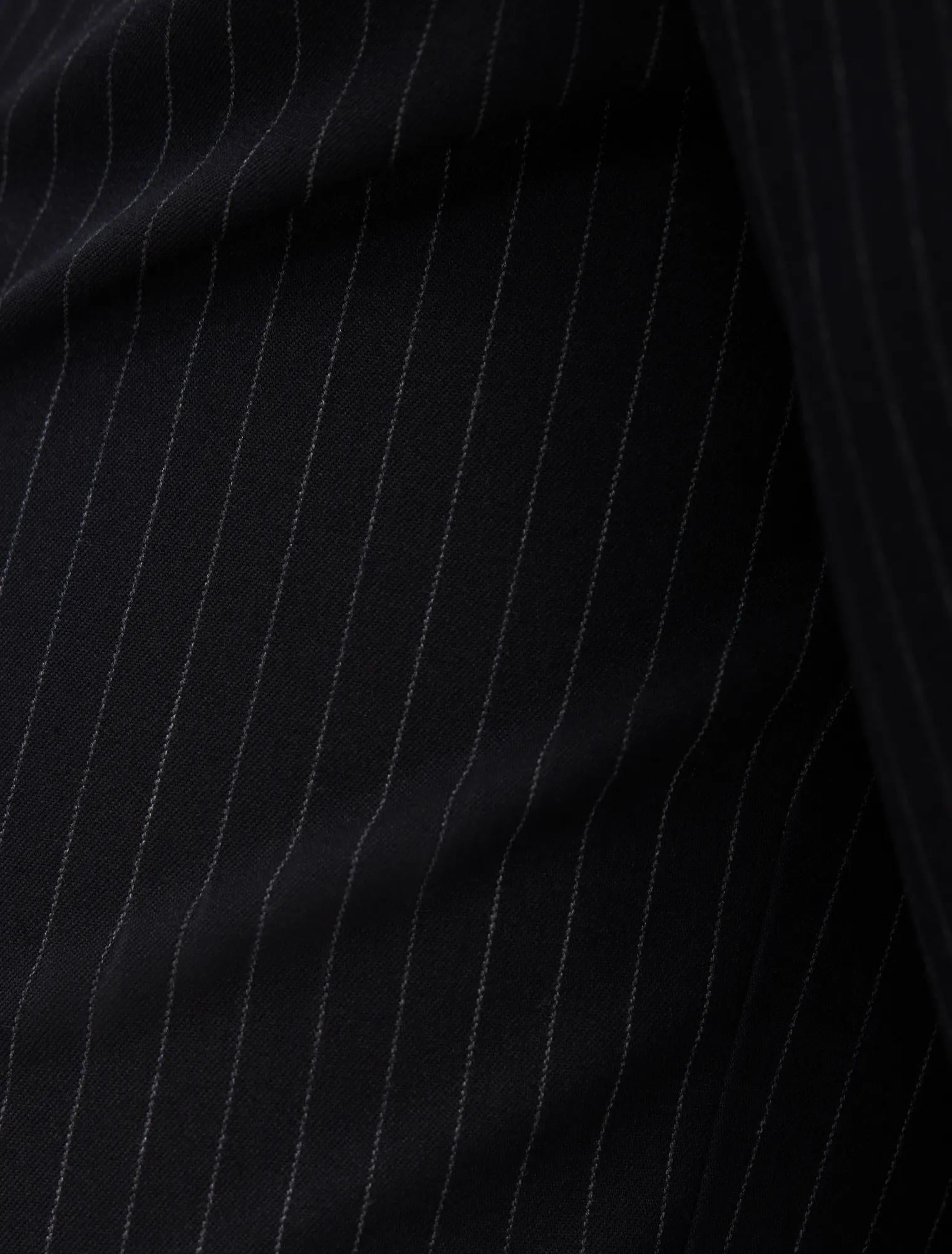 Paloma Pinstripe Wide Leg Pant Navy Pinstripe Suit