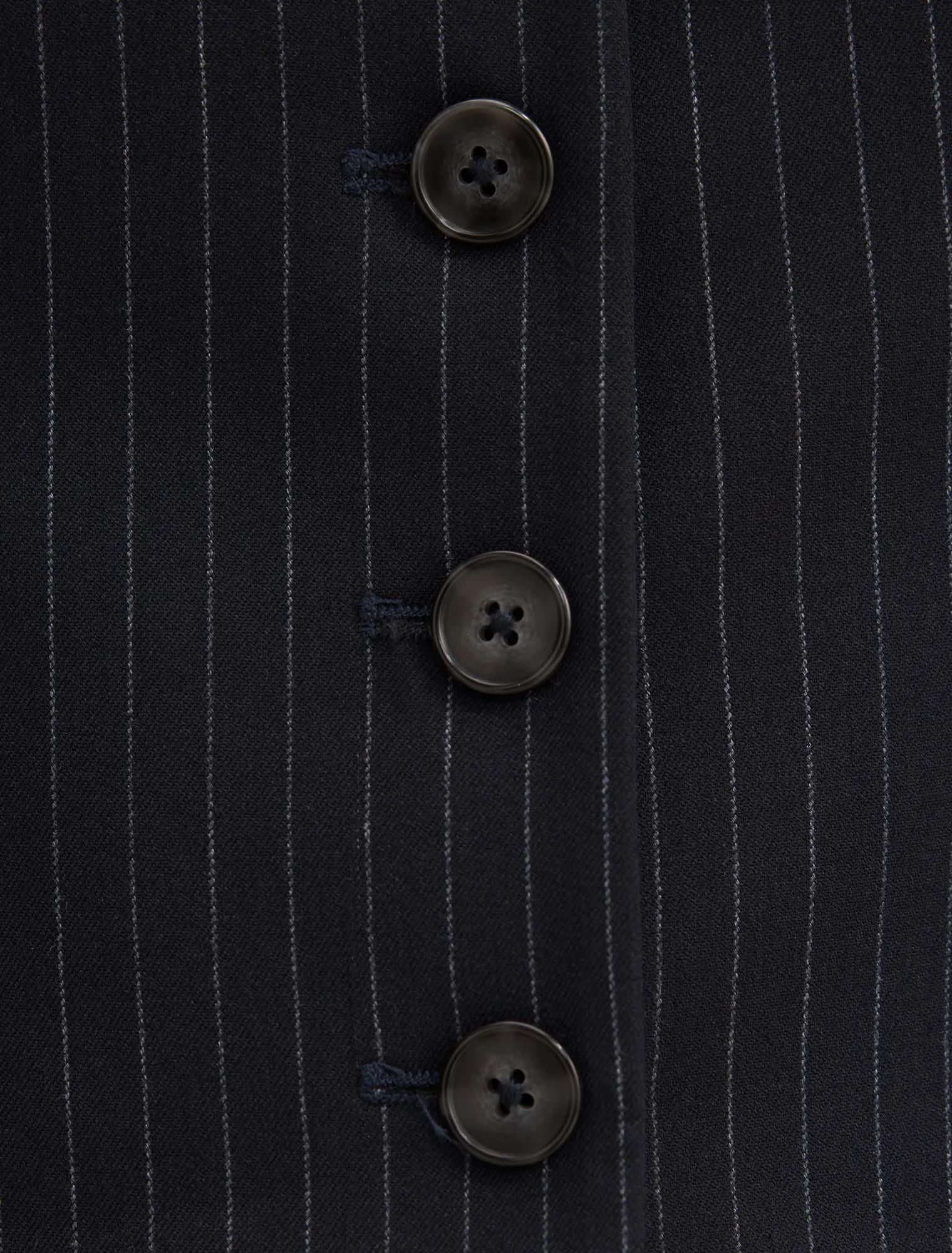 Paloma Pinstripe Waistcoat Navy Pinstripe Suit