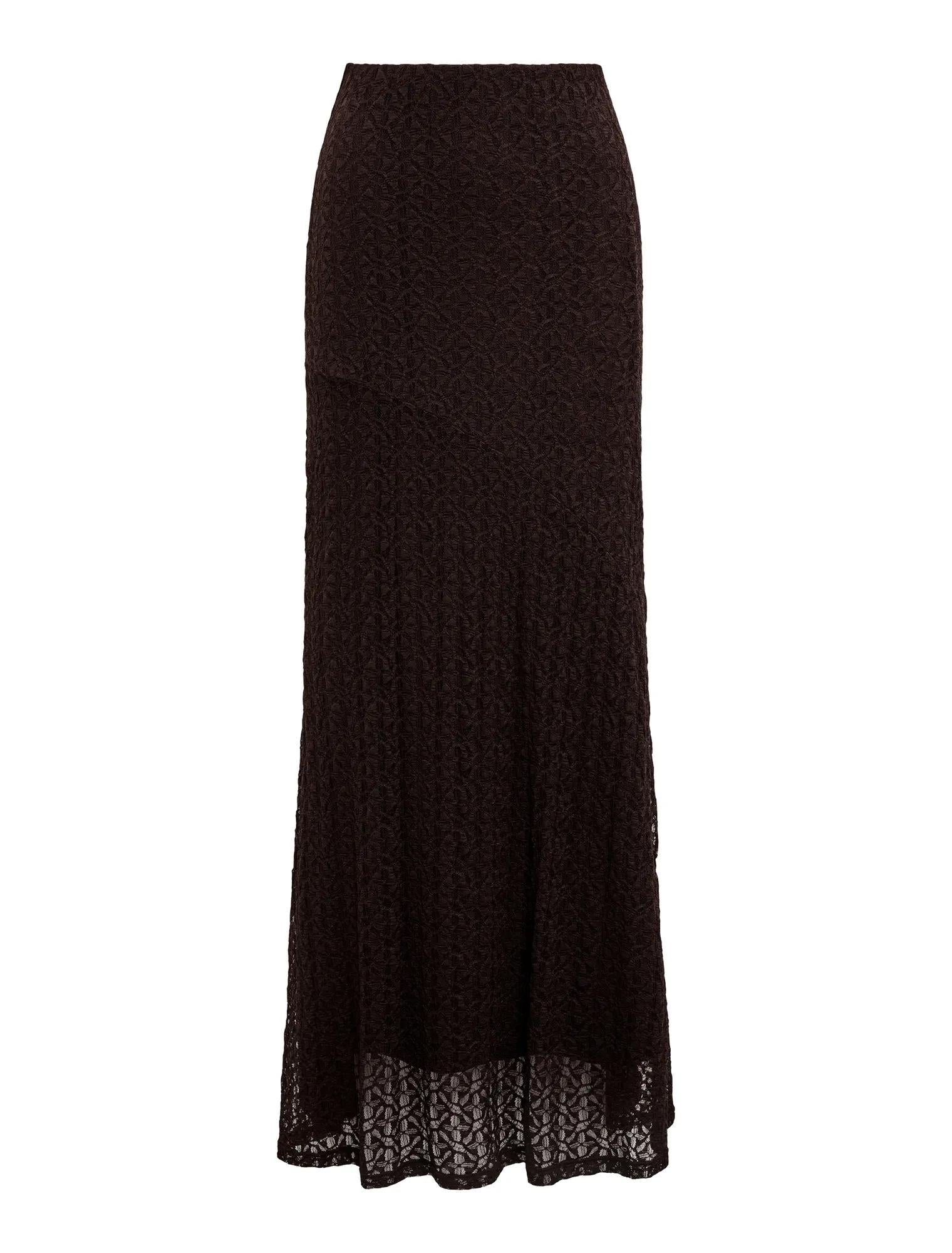 Tahlia Lace Maxi Skirt Chocolate Co-ord_mannequin