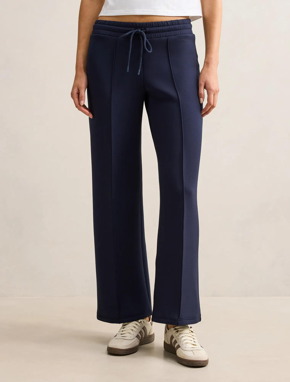 Tiana Wide Leg Track Pant Navy