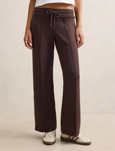 Tiana Wide Leg Track Pants Dark Chocolate