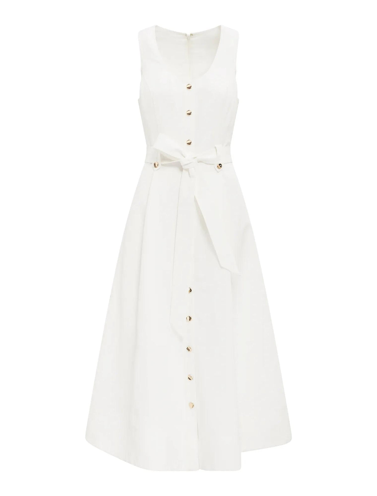 Priscilla Button Down Midi Porcelain_mannequin