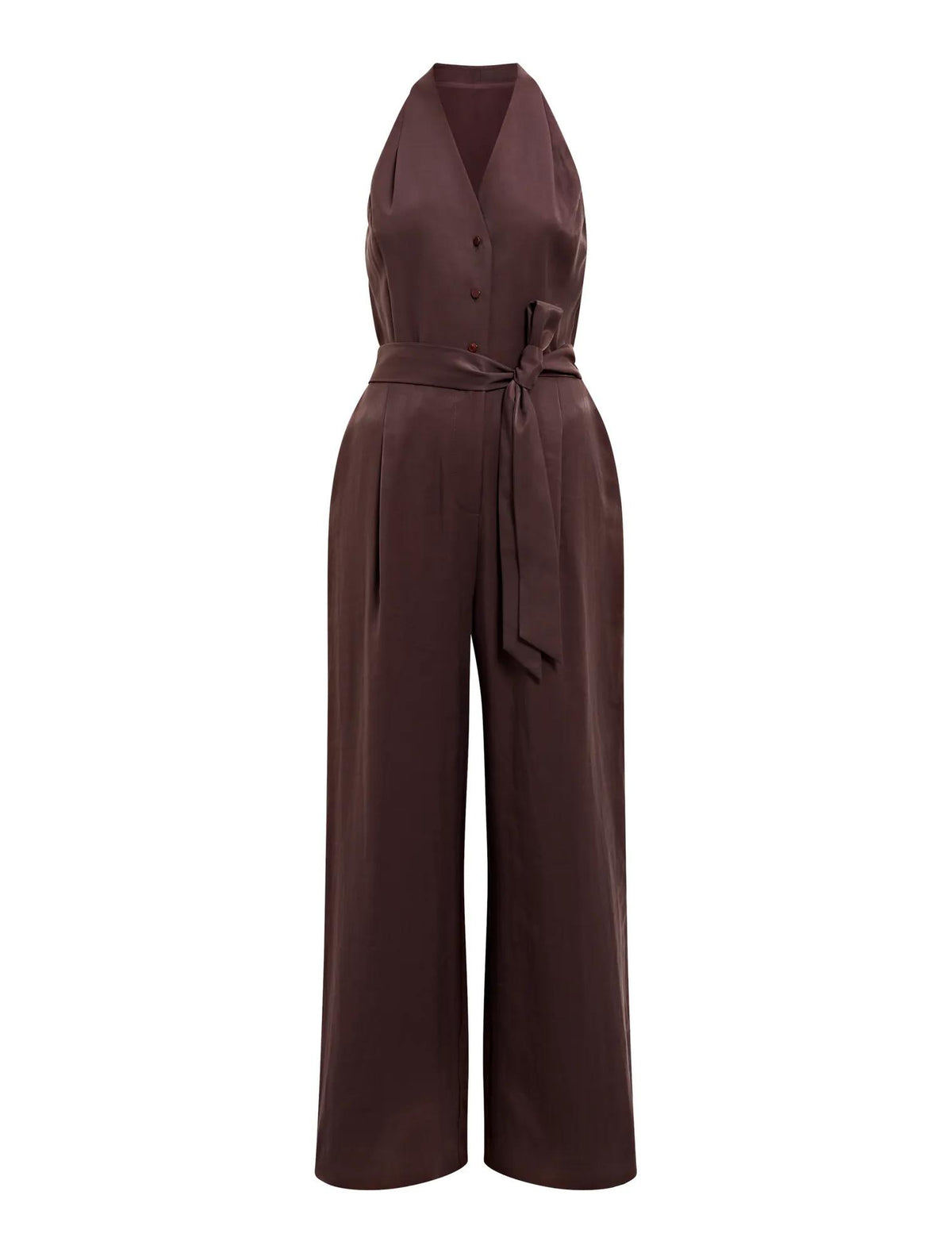 Bridie Halter Jumpsuit Chocolate_mannequin
