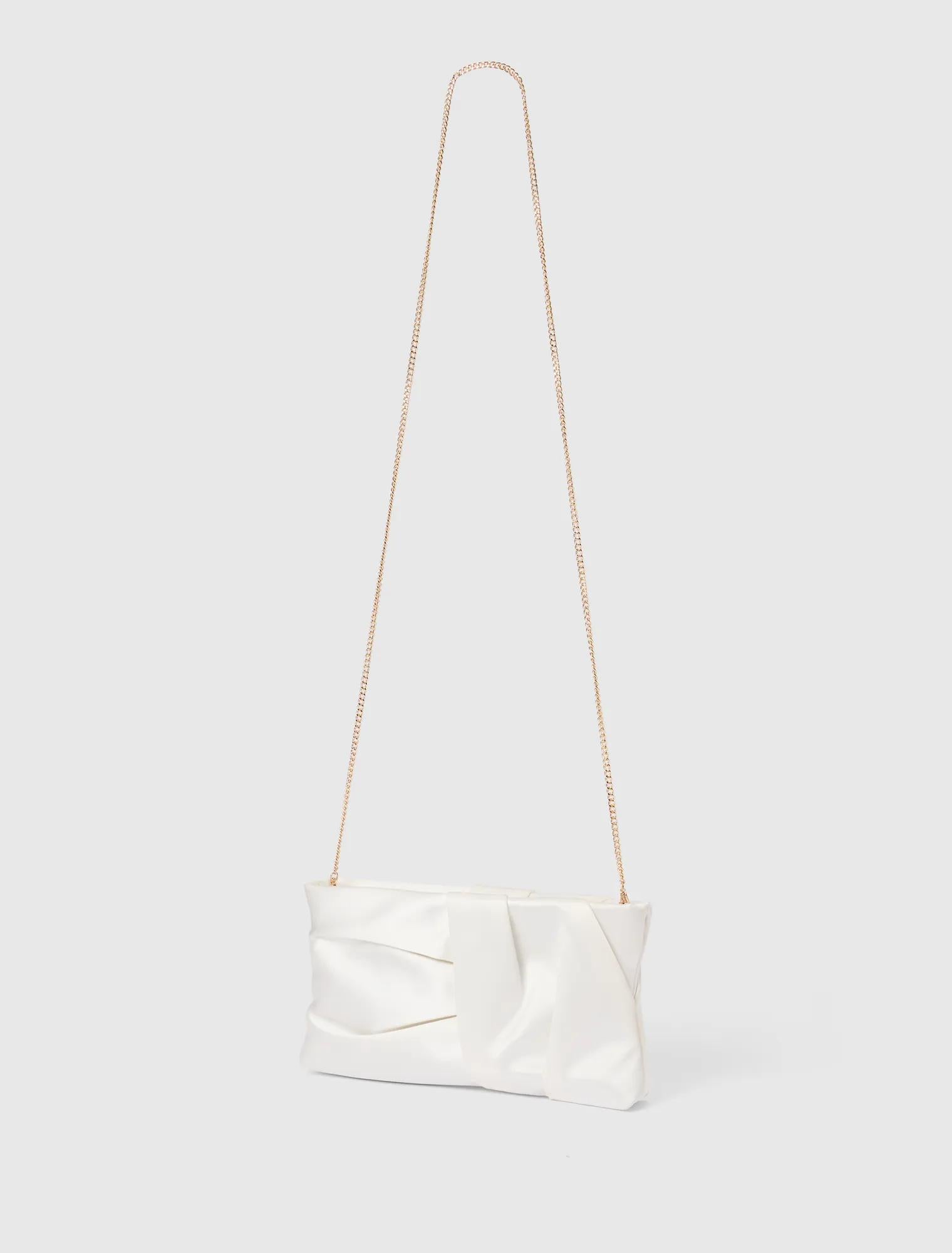 Tyla Twist Clutch Ivory_mannequin