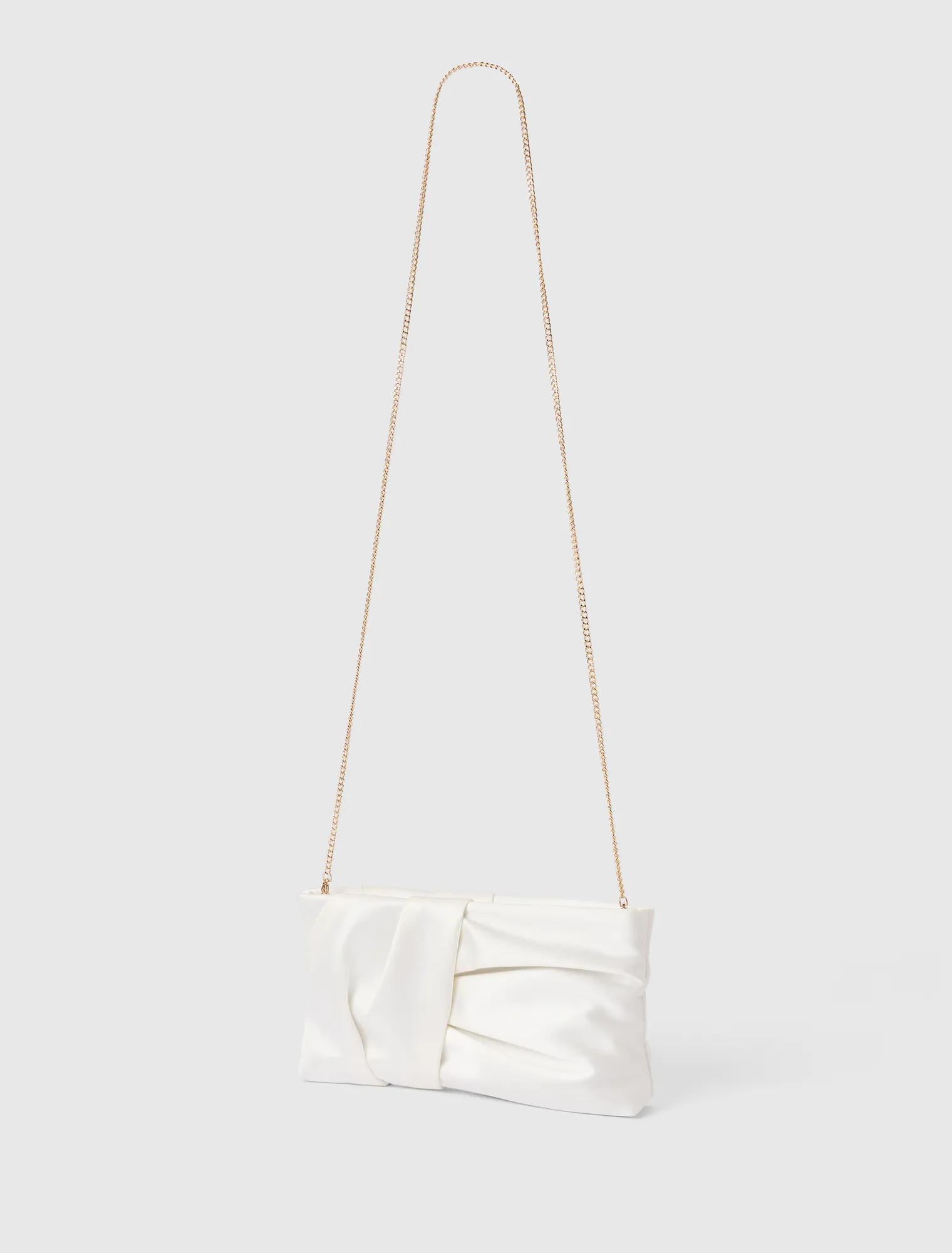 Tyla Twist Clutch Ivory_mannequin