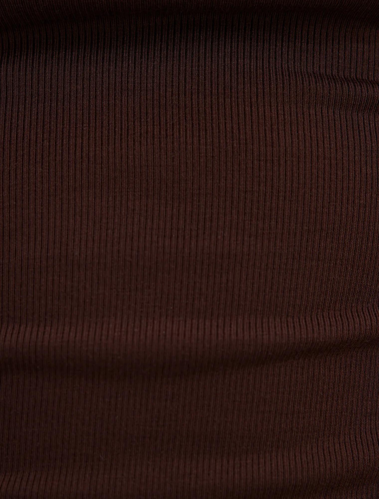 Ruby Grown On Neck Baby Tee Chocolate