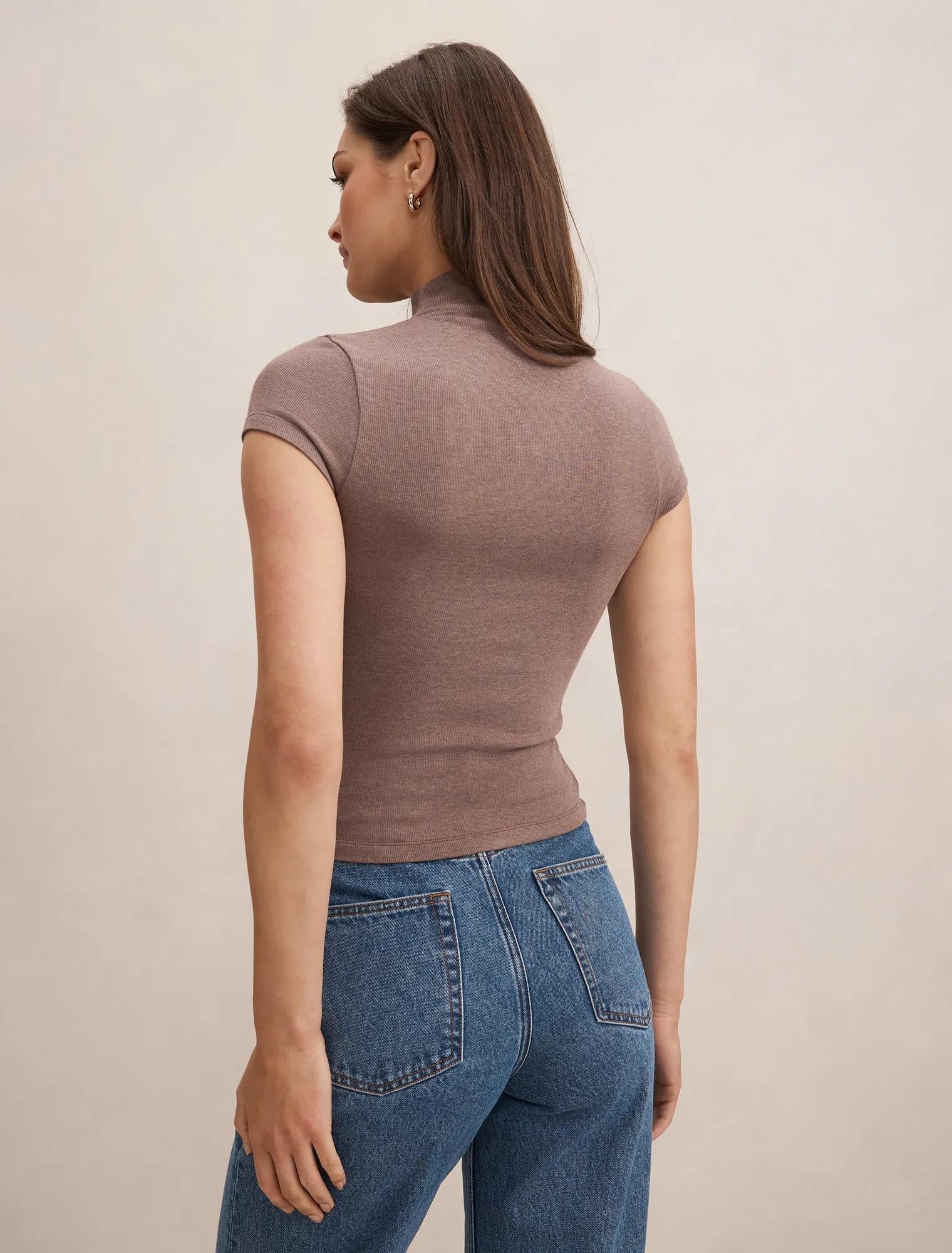 Ruby Grown On Neck Baby Tee Mushroom Marle