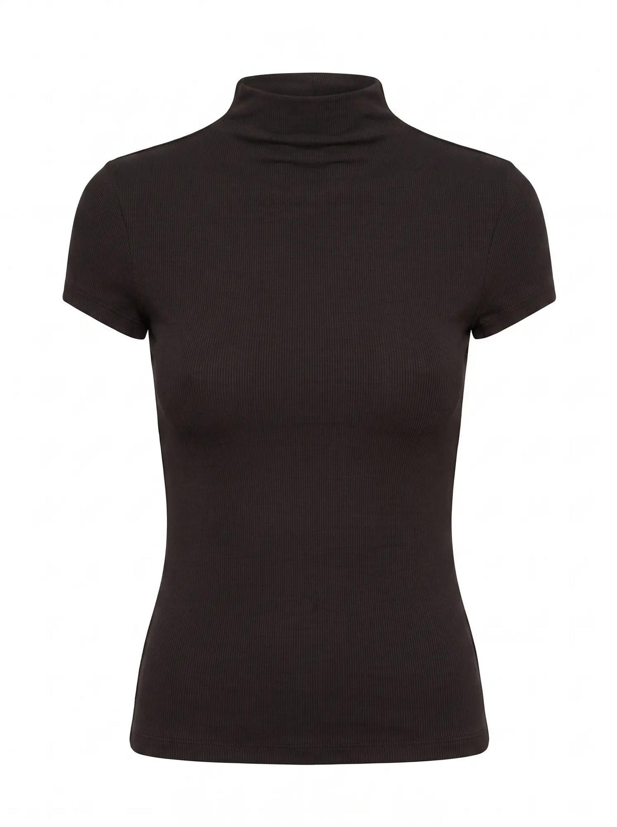 Ruby Grown On Neck Baby Tee Black_mannequin