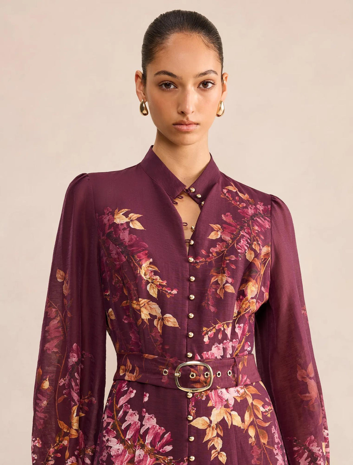 Sheridan Placement Print Midi Dark Wisteria Floral
