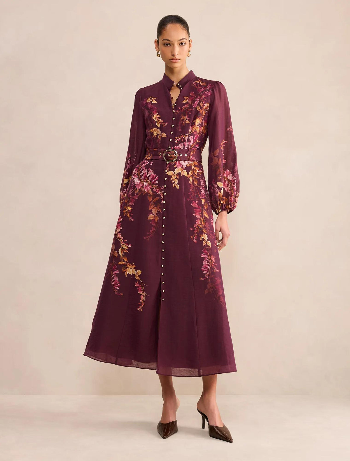 Sheridan Placement Print Midi Dark Wisteria Floral