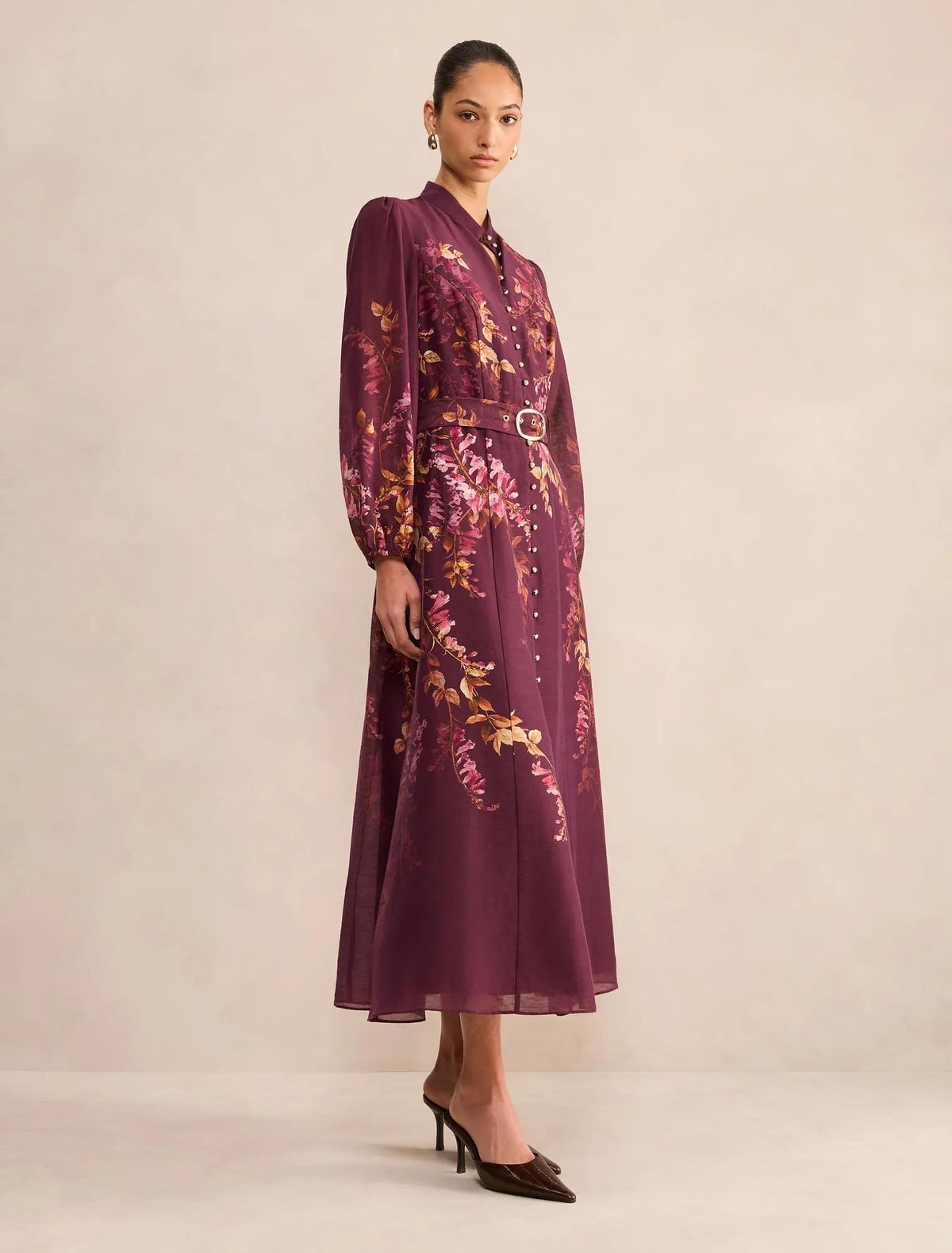 Sheridan Placement Print Midi Dark Wisteria Floral