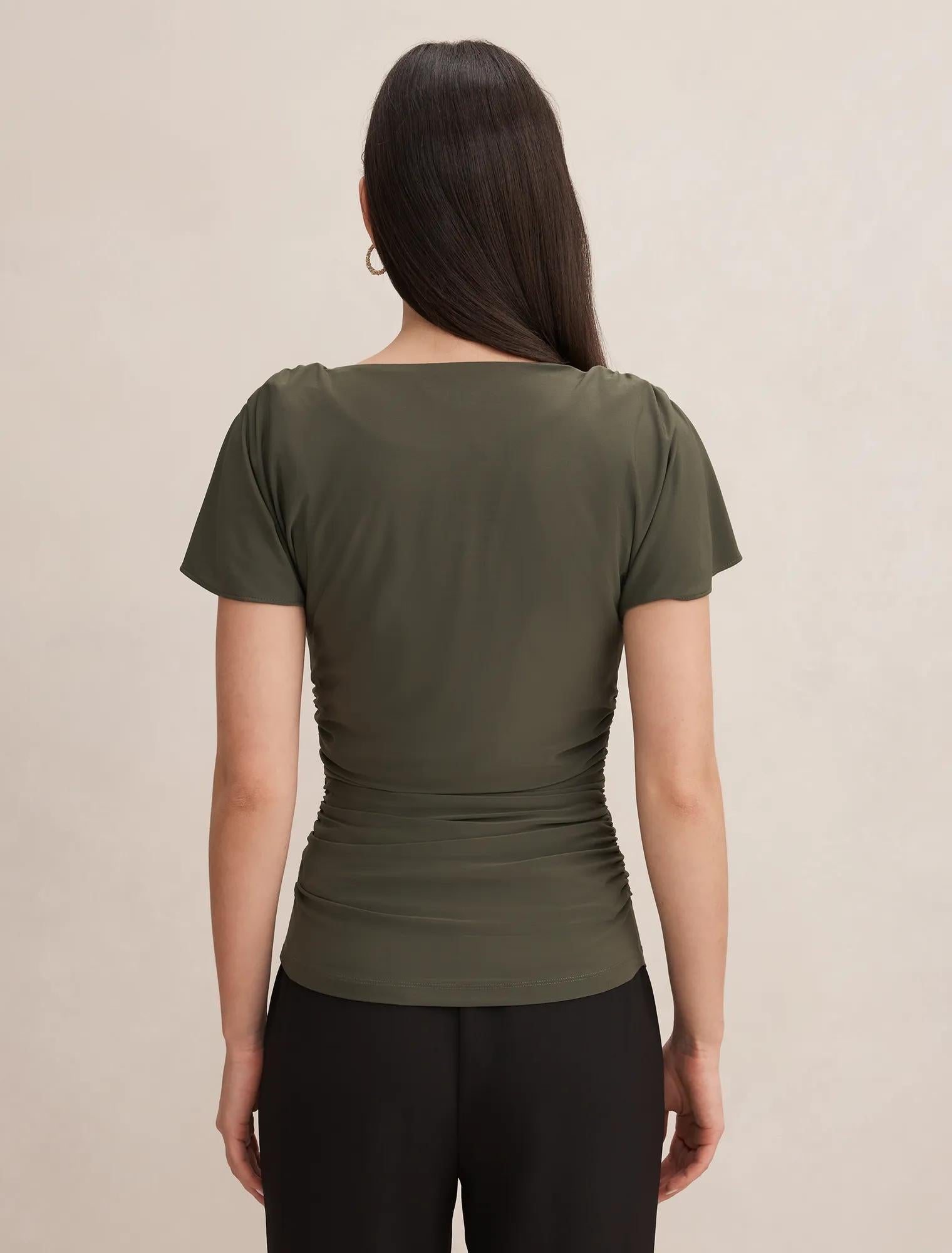 Stormi Spliced Shoulder Top Thyme