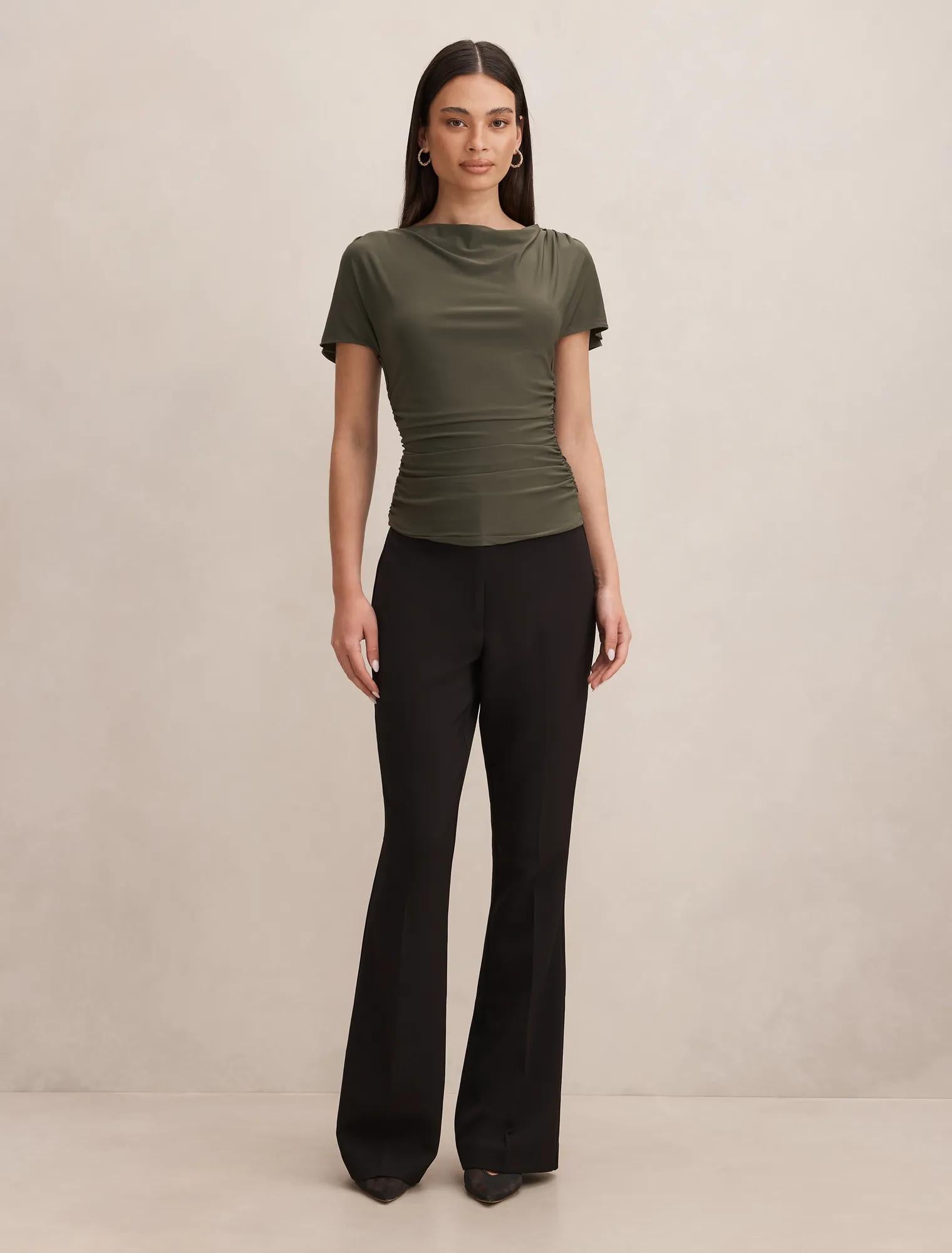 Stormi Spliced Shoulder Top Thyme