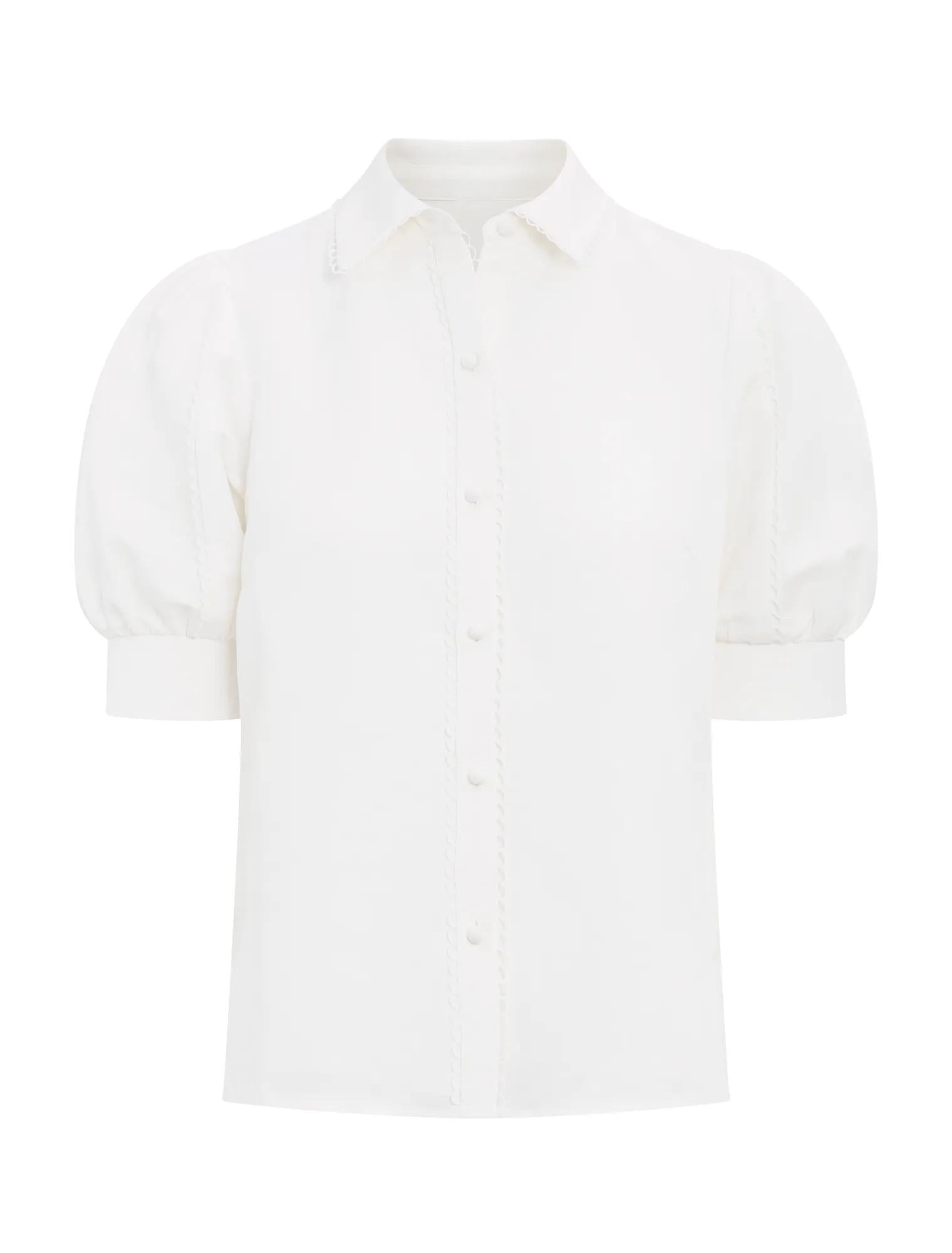 Finley Trim Detail Blouse Porcelain_mannequin