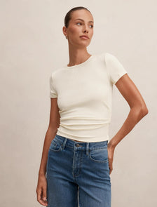 Kelly Tuck Detail Baby Tee Soft Yellow