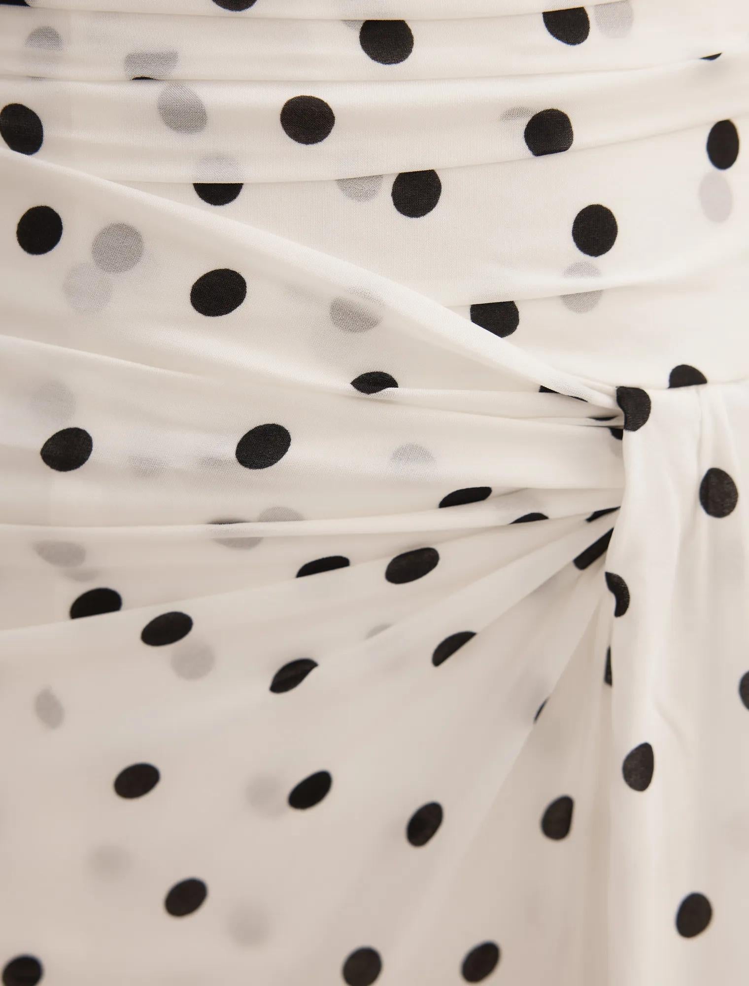 Arli Strapless Ruched Maxi Dress Porcelain Edmond Spot